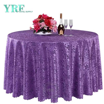 Light Purple Embroidery Design Japanese Table Cloth Round