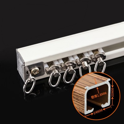 Ceiling Divider Bendable Aluminum Hospital Curtain Track Hooks